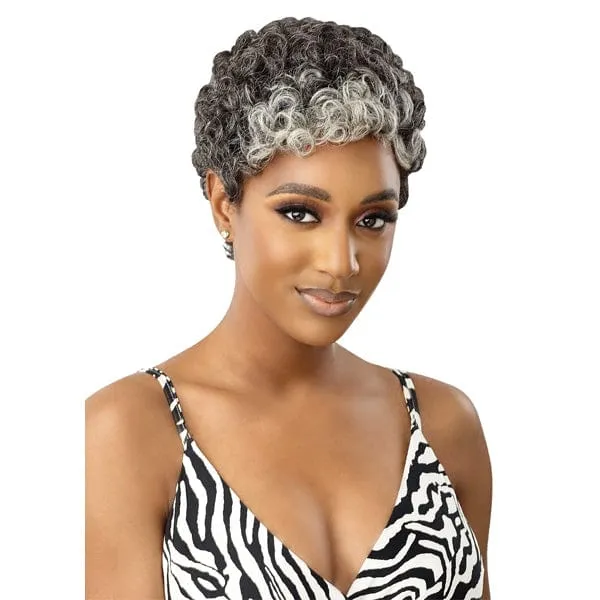 Outre 100% Human Hair Fab & Fly Gray Glamour Full Cap Wig - HH DINA