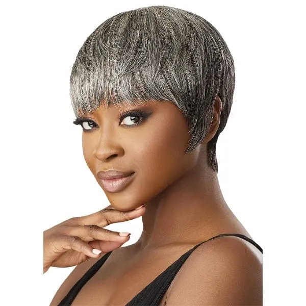 Outre 100% Human Hair Fab & Fly Gray Glamour Full Cap Wig - HH ZAIDA