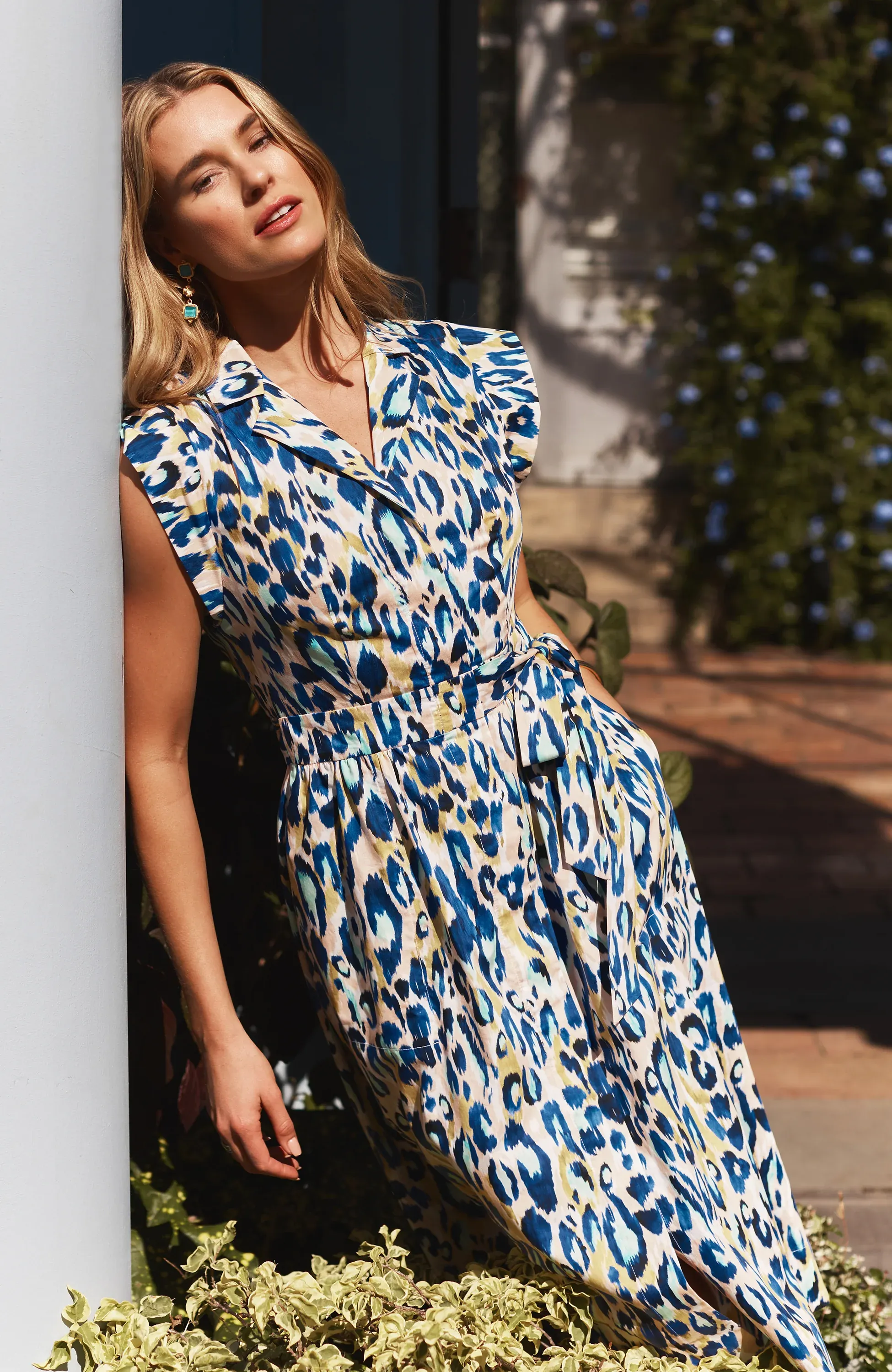 Paige Aqua Animal Dress
