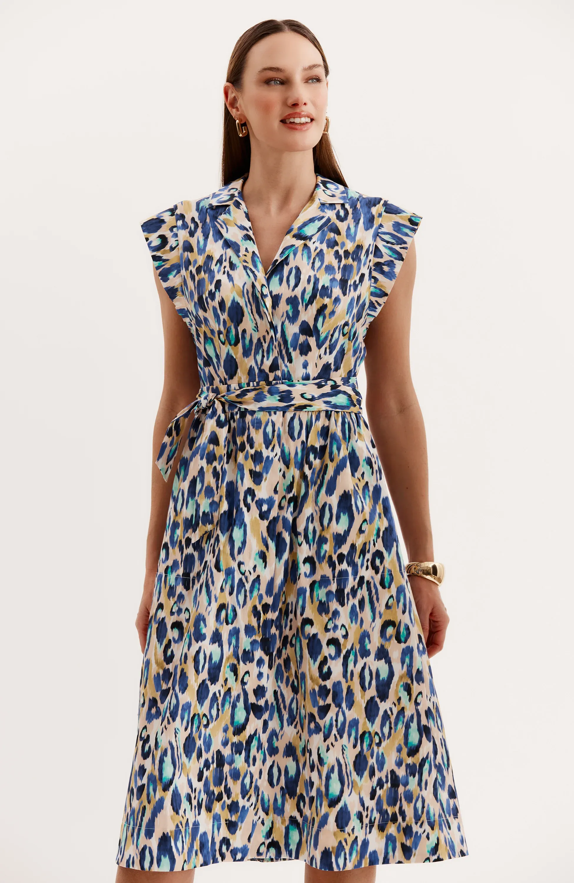 Paige Aqua Animal Dress