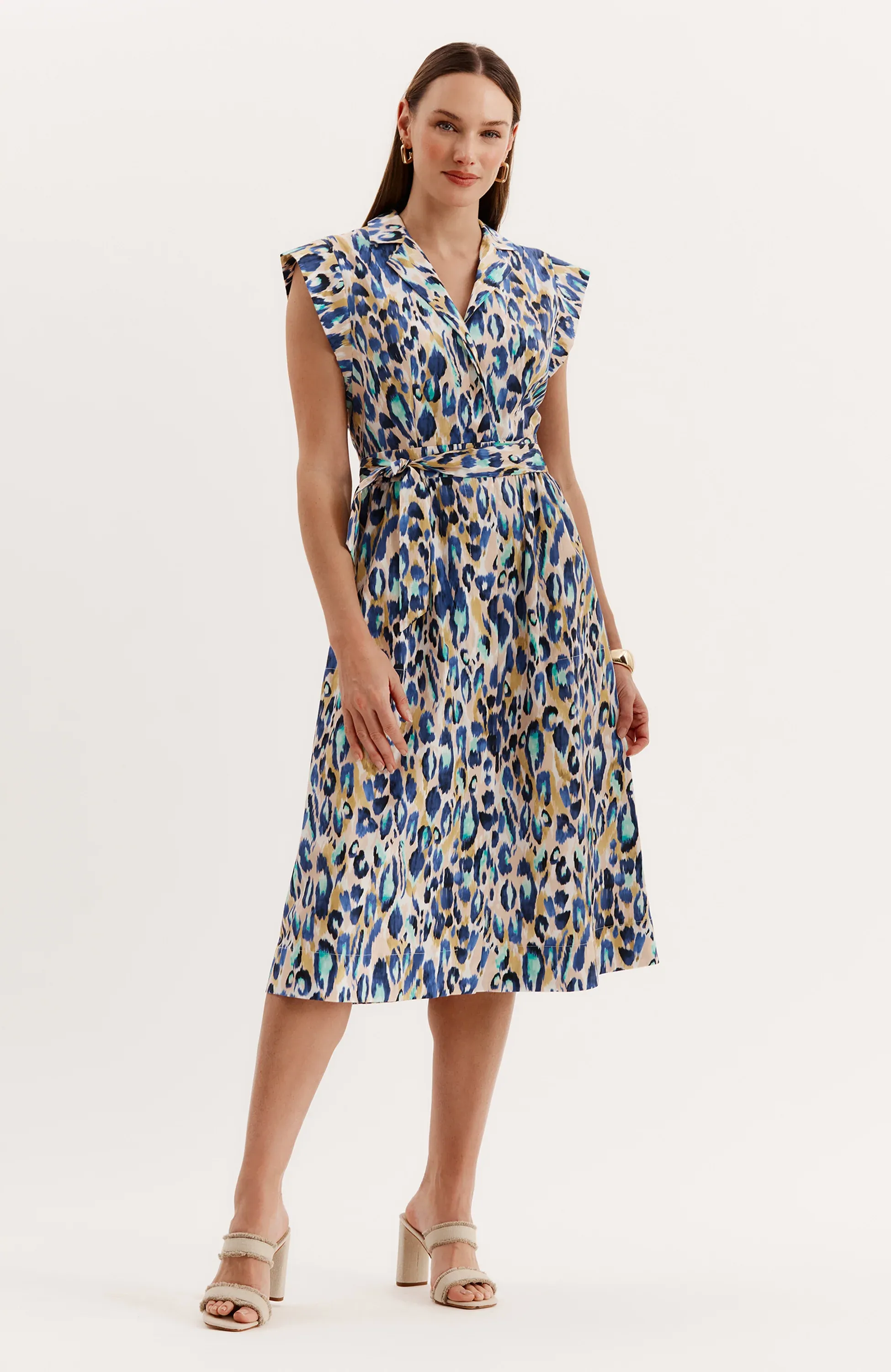 Paige Aqua Animal Dress