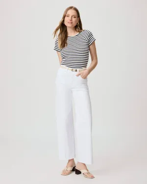 Paige Sasha 32" Wide Leg: Crisp White