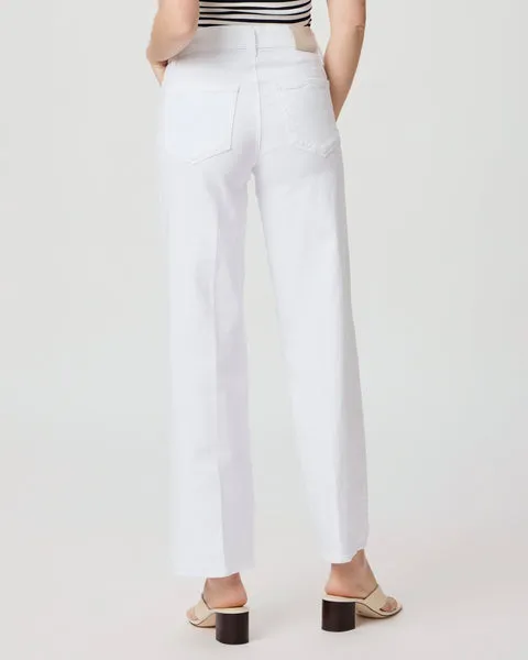 Paige Sasha 32" Wide Leg: Crisp White
