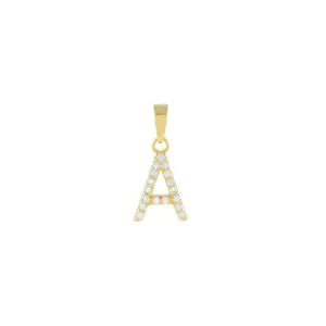 Pavé Initial Necklace Charm