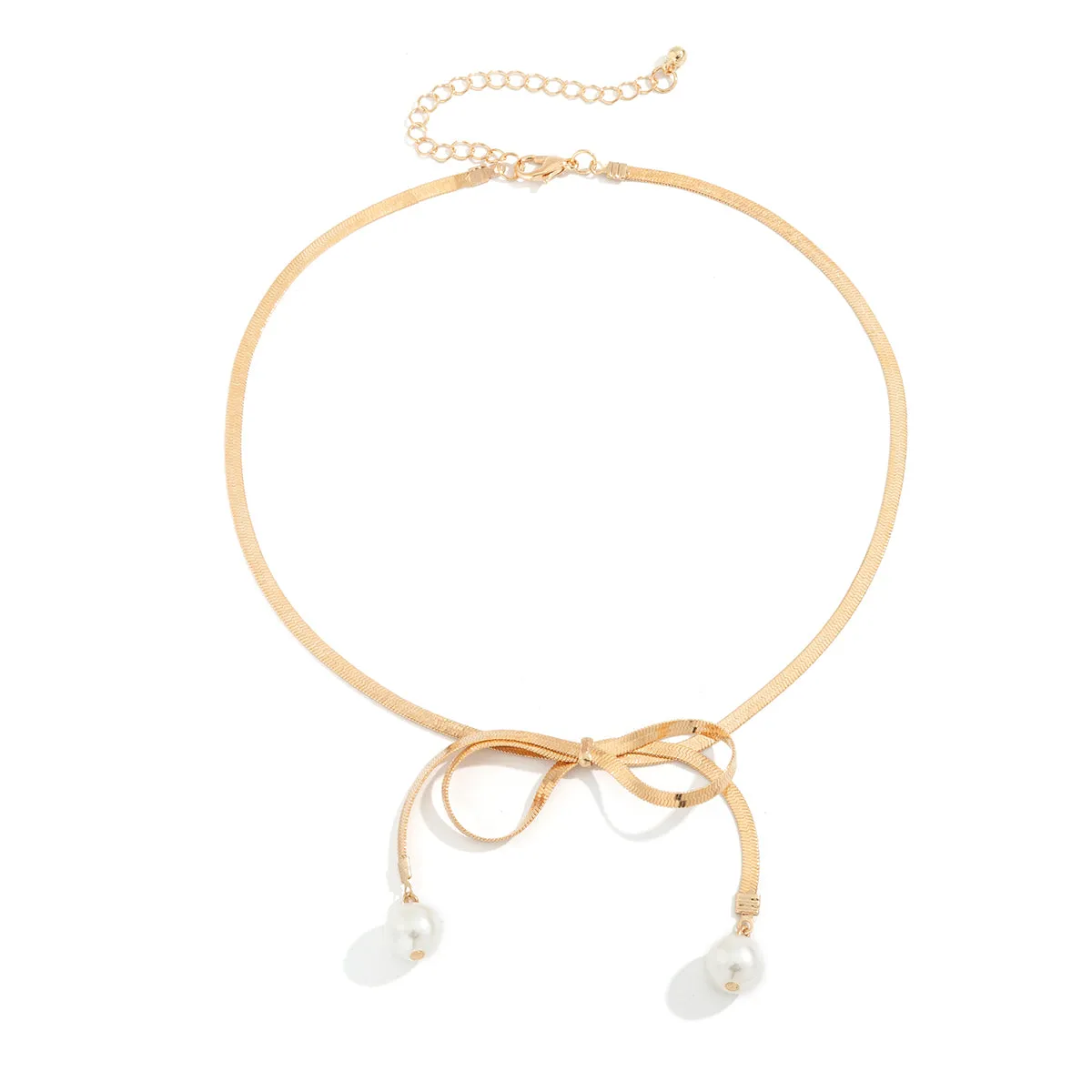 Pearl & 18K Gold-Plated Bow Choker Necklace