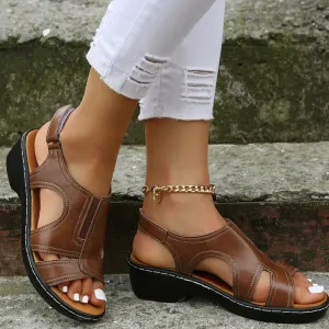 Peep Toe Flats Sandals