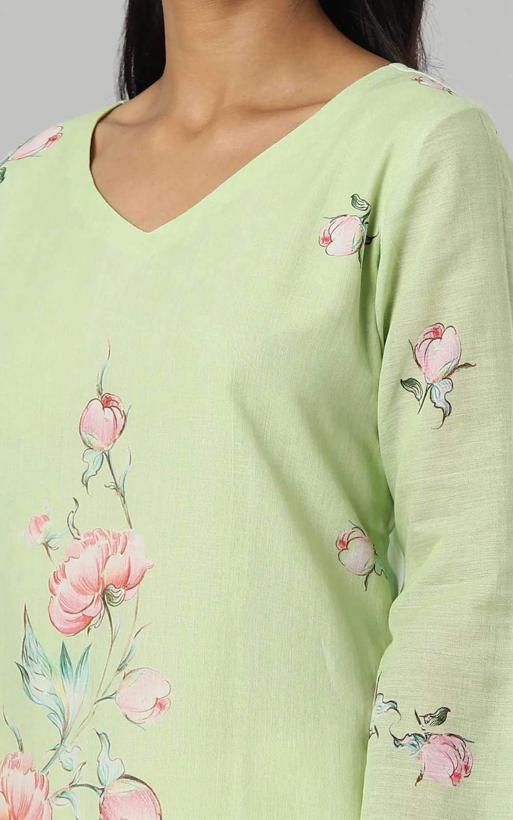 PEONY MINT GREEN KURTA