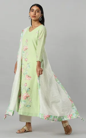 PEONY MINT GREEN KURTA