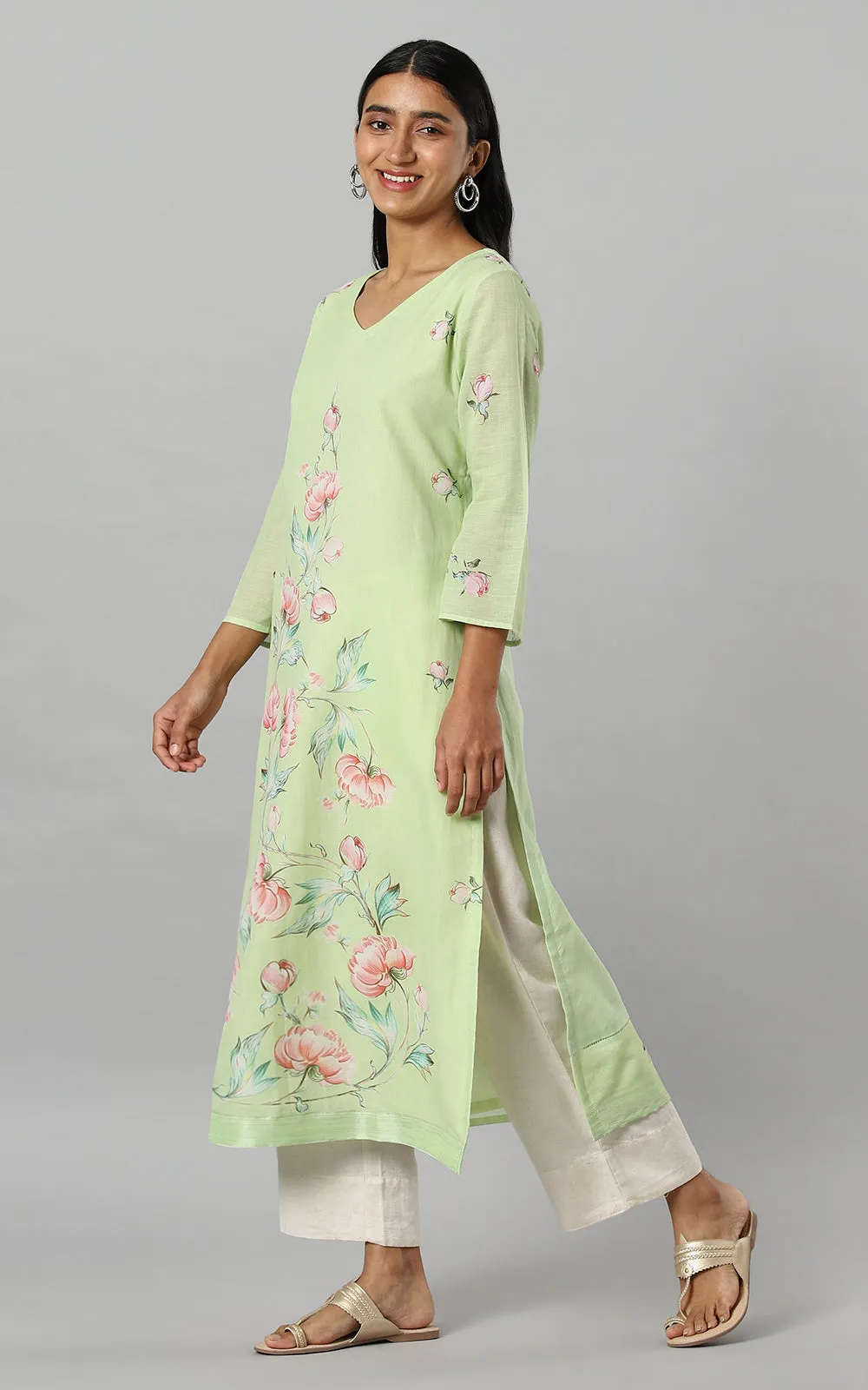PEONY MINT GREEN KURTA