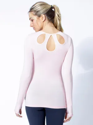 PETAL LONG SLEEVE TEE, BALLET PINK
