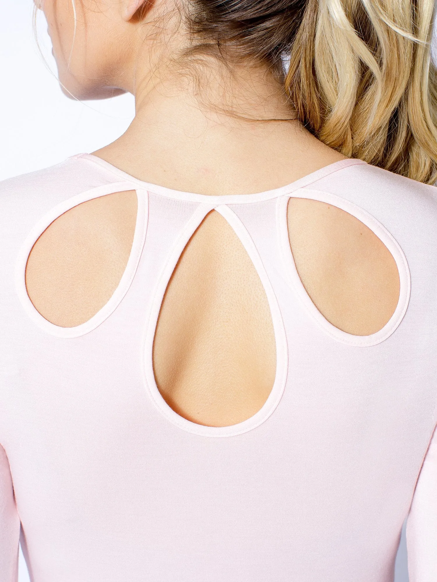 PETAL LONG SLEEVE TEE, BALLET PINK