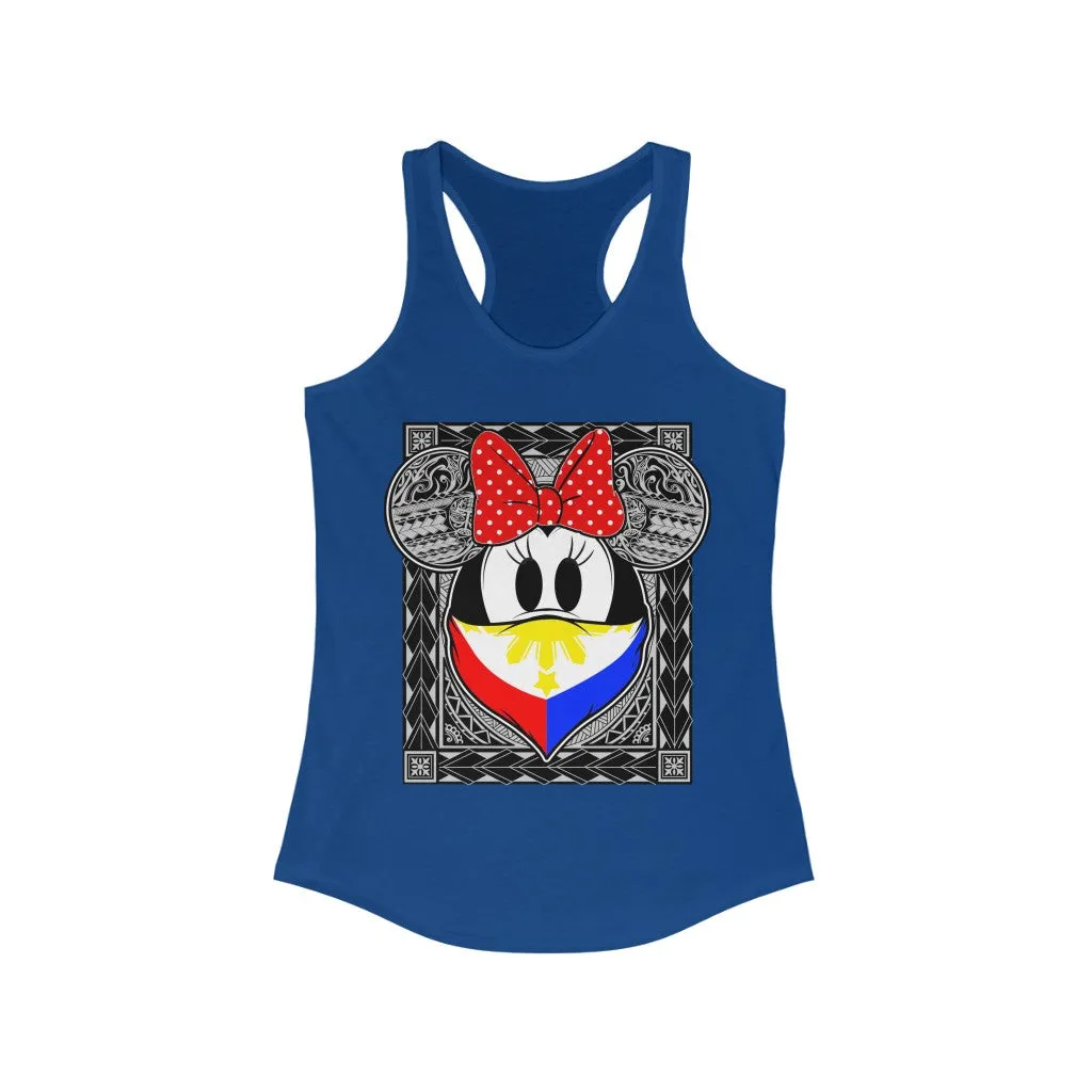Philippines Flag Tribal Bandana Bow Racerback Tank