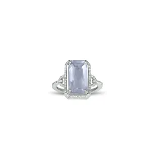 Pink Amethyst and Diamond Fashion Silver Ring