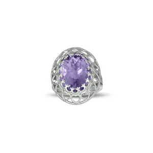 Pink Amethyst Fashion Ring in Sterling Silver