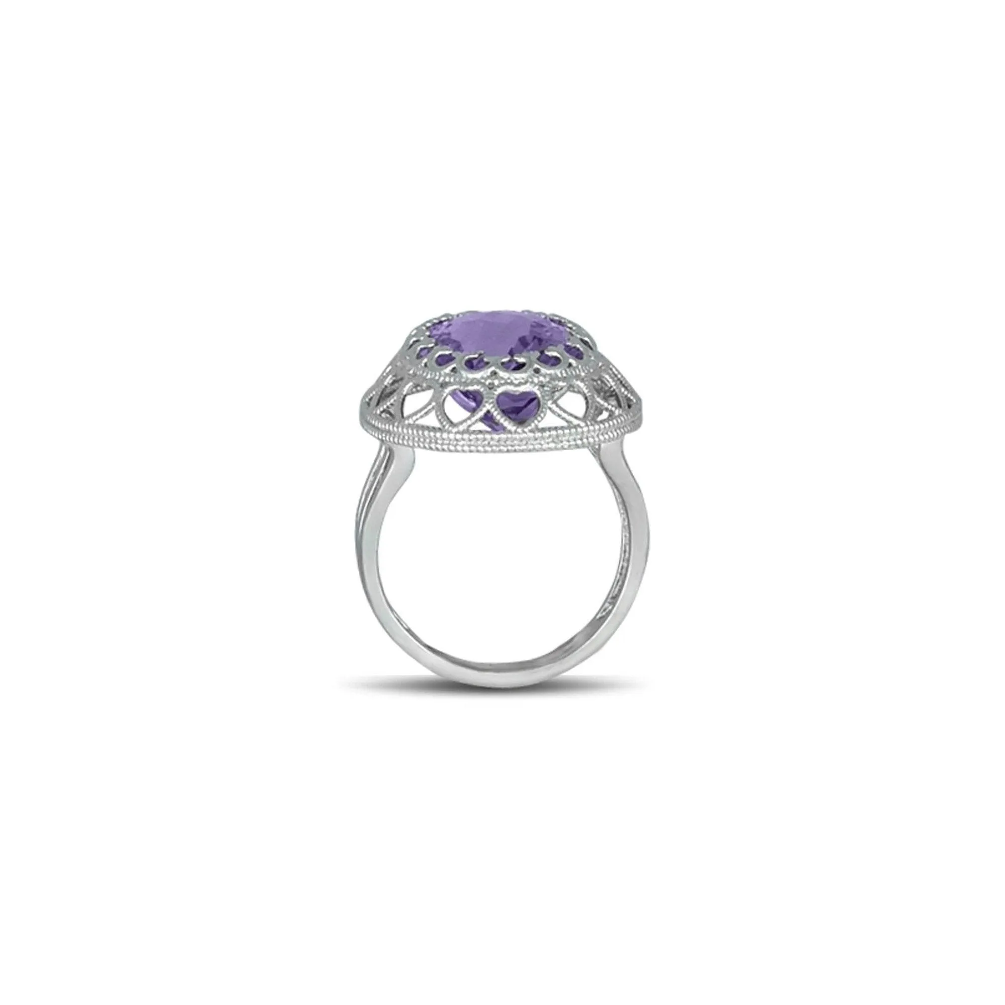 Pink Amethyst Fashion Ring in Sterling Silver