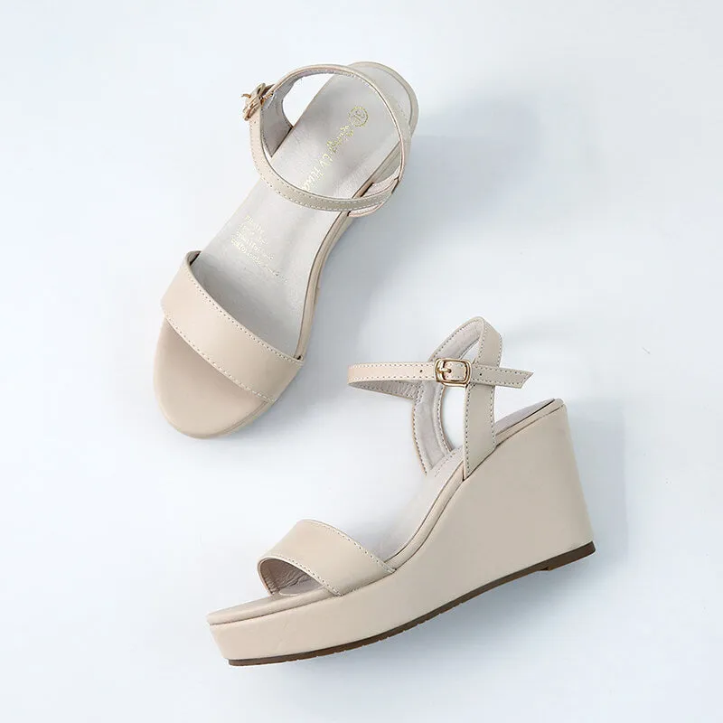 Platform Wedge Ankle Strap Sandals Petite Size AS11