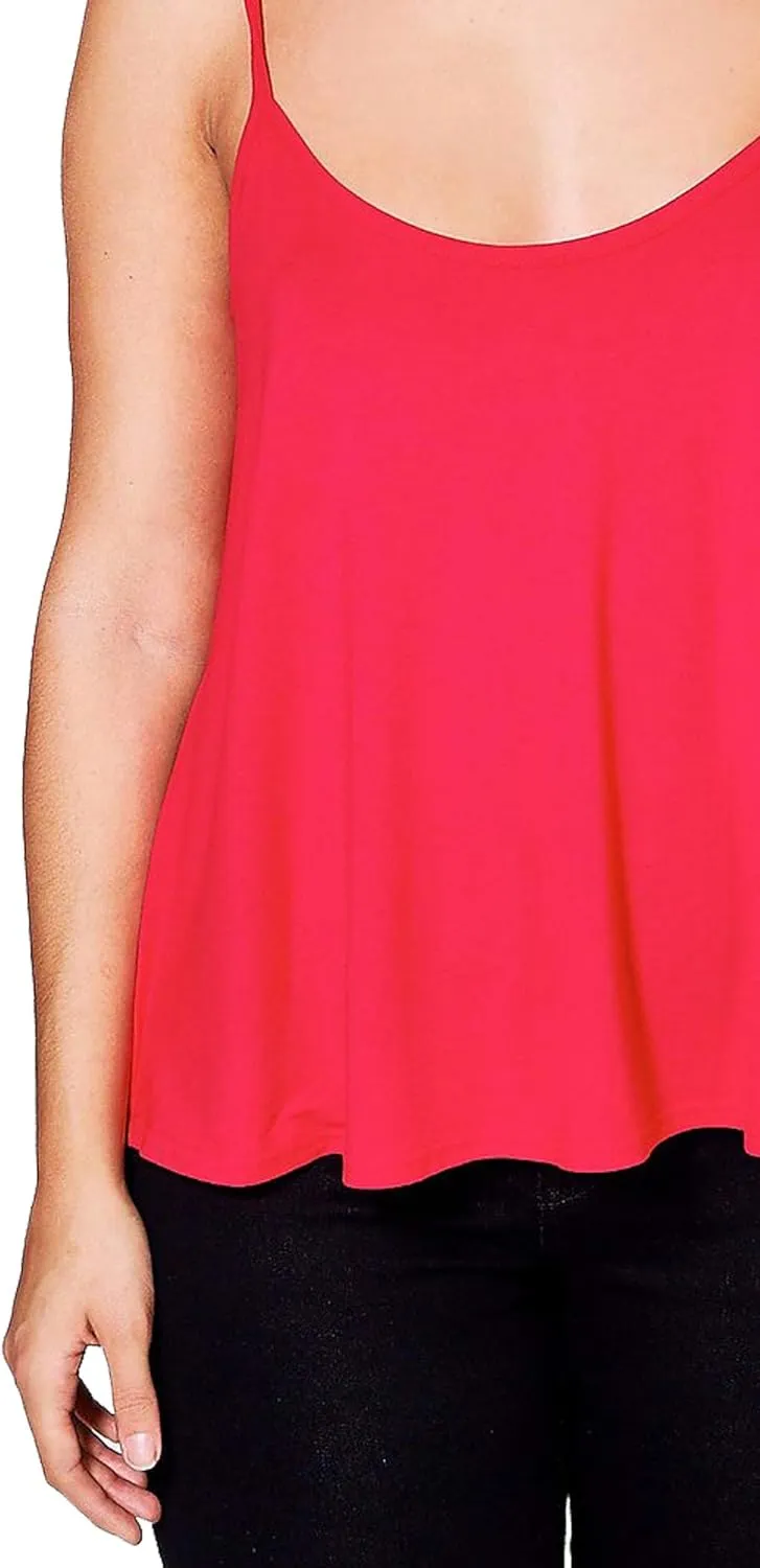 Plus Size Cami Strappy Sleeveless Swing Vest Top
