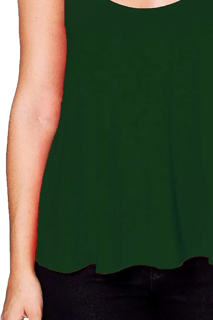 Plus Size Cami Strappy Sleeveless Swing Vest Top