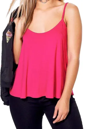 Plus Size Cami Strappy Sleeveless Swing Vest Top