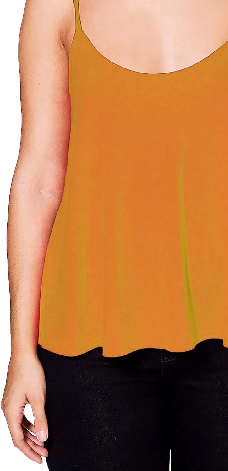 Plus Size Cami Strappy Sleeveless Swing Vest Top