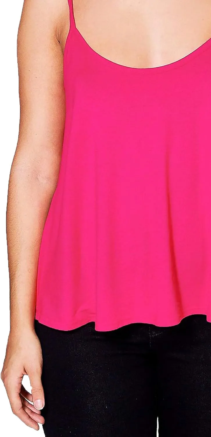 Plus Size Cami Strappy Sleeveless Swing Vest Top
