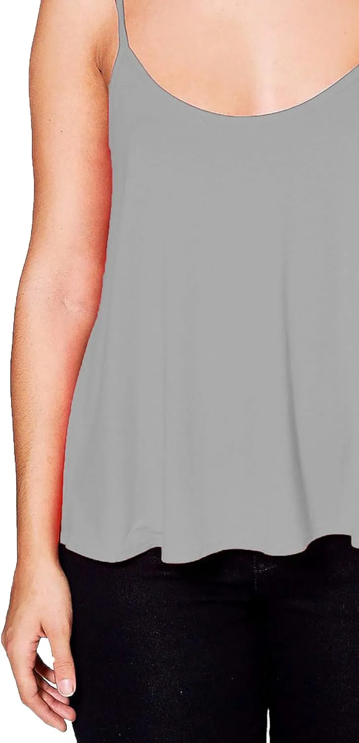 Plus Size Cami Strappy Sleeveless Swing Vest Top