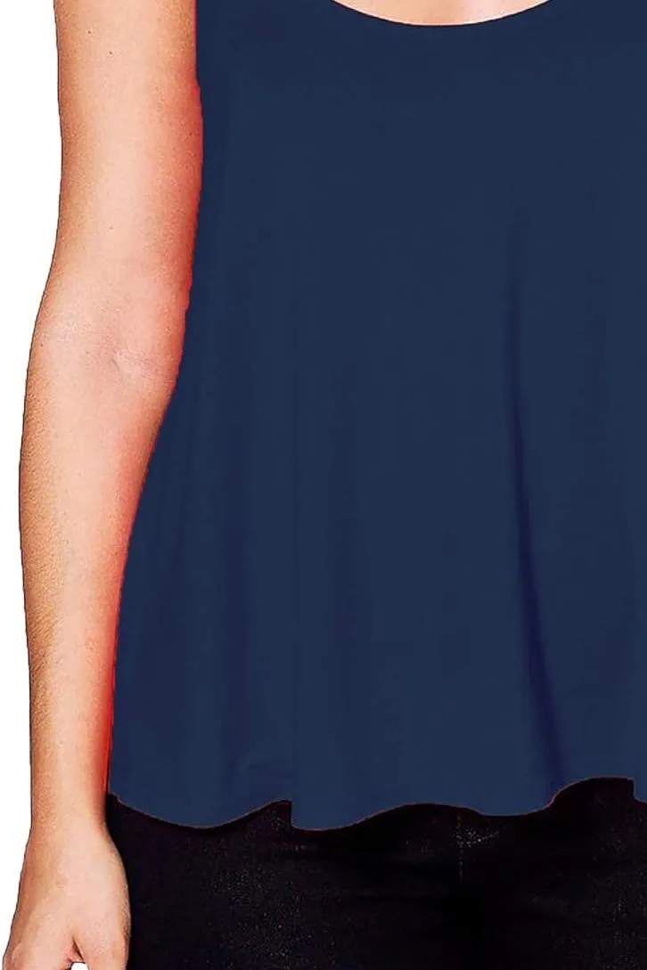Plus Size Cami Strappy Sleeveless Swing Vest Top