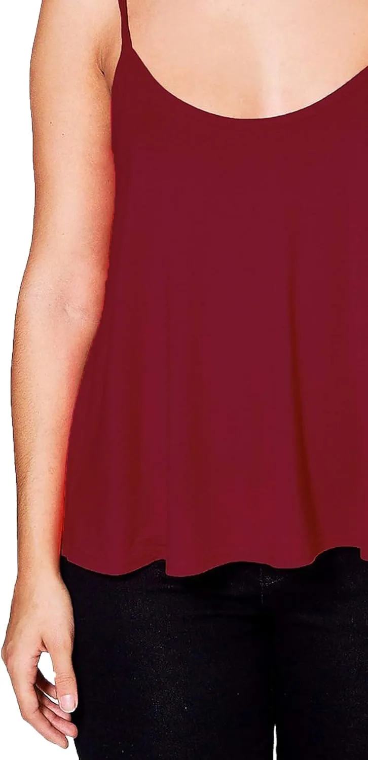 Plus Size Cami Strappy Sleeveless Swing Vest Top