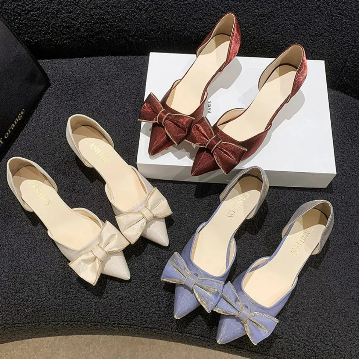Point Toe Flare Heels Pumps