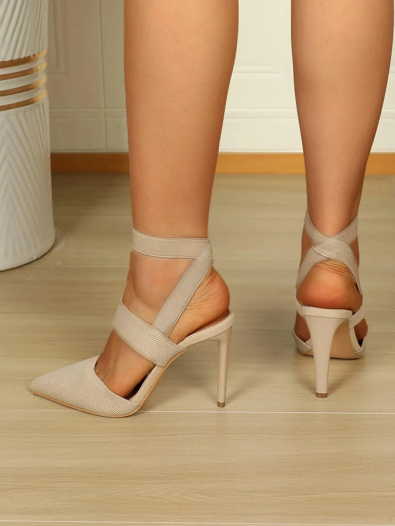 Pointed High Heel Strap Sandals