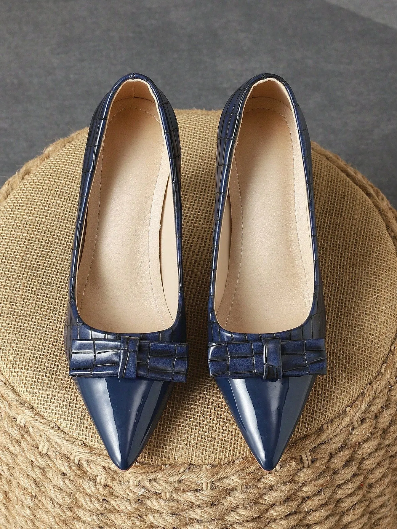 Pointed Toe Shallow Mouth High Heel Pump Shoes