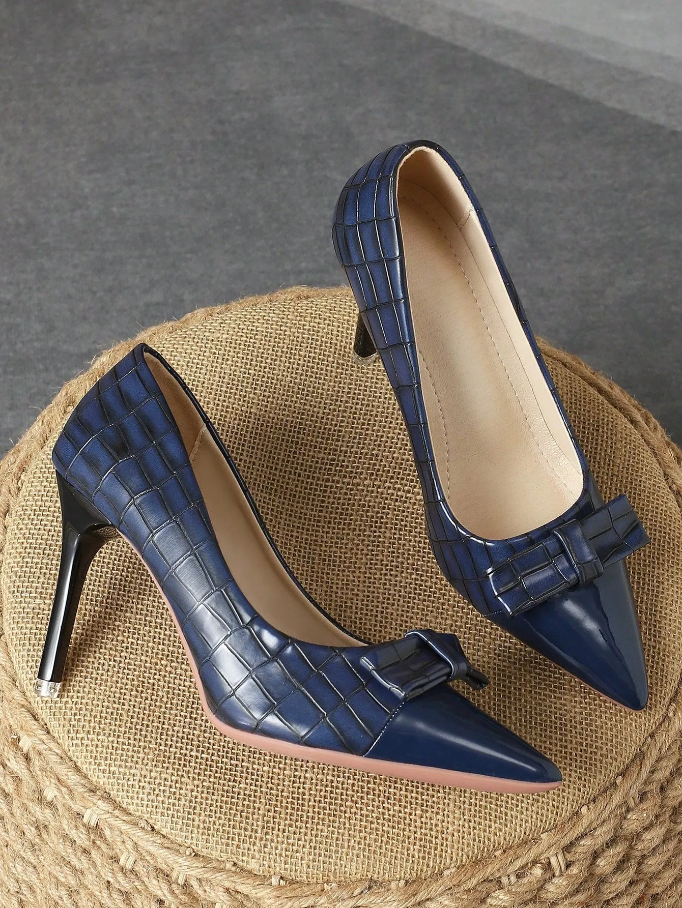Pointed Toe Shallow Mouth High Heel Pump Shoes