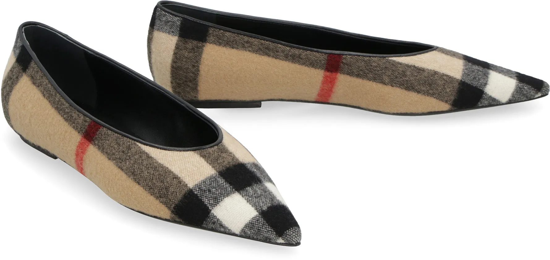 Pointy-toe ballet flats