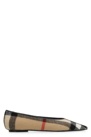 Pointy-toe ballet flats