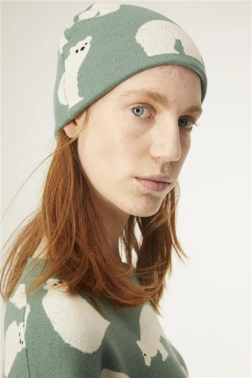 Polar Bear Print Beanie