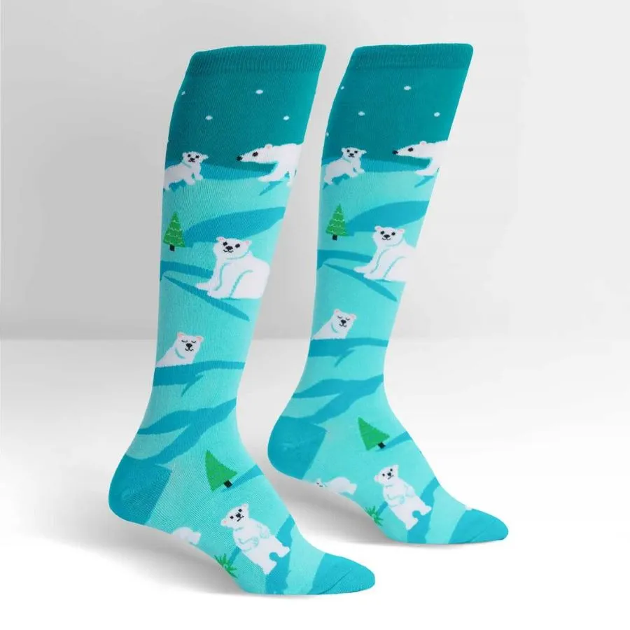 Polar Bear Stare Funky Knee High Socks