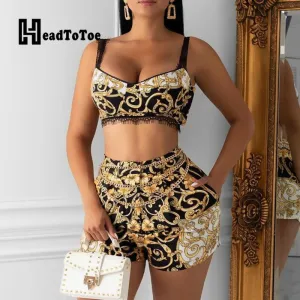 Print Cami Top & Short Sets