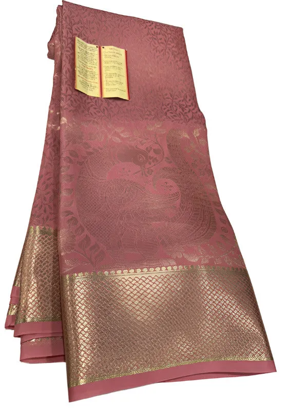 Pure Brocade Mysore with Broad Border Silk Saree