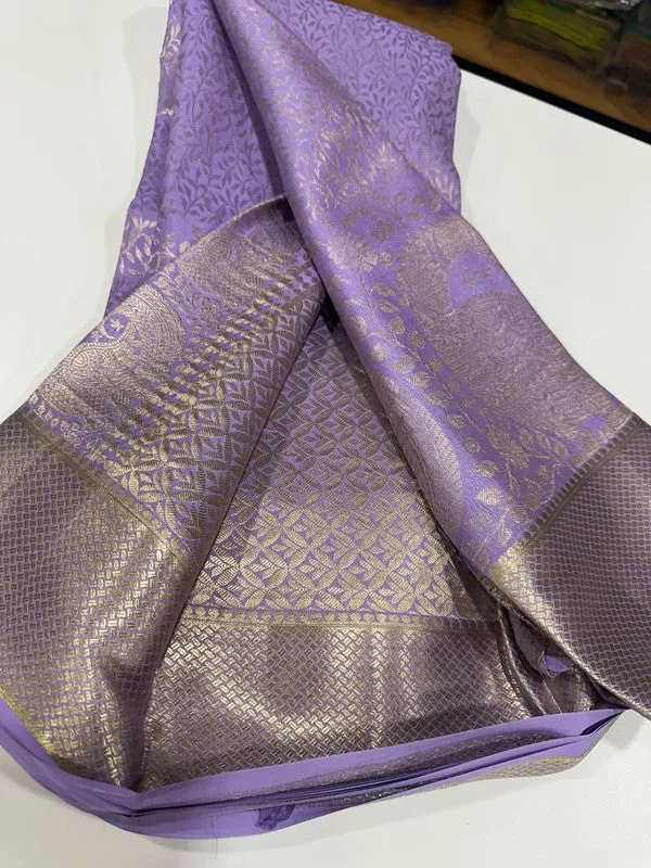 Pure Brocade Mysore with Broad Border Silk Saree