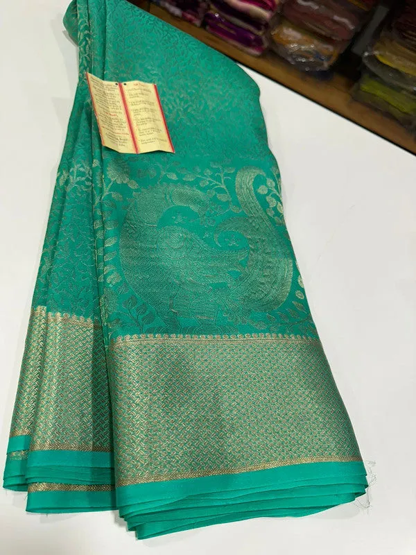 Pure Brocade Mysore with Broad Border Silk Saree