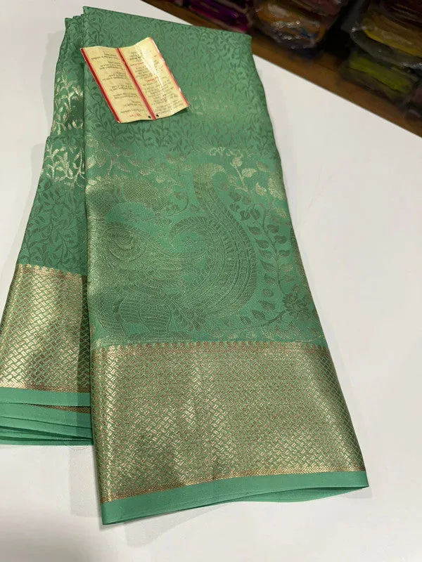 Pure Brocade Mysore with Broad Border Silk Saree