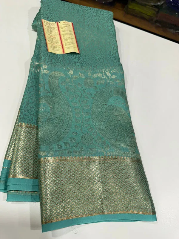 Pure Brocade Mysore with Broad Border Silk Saree