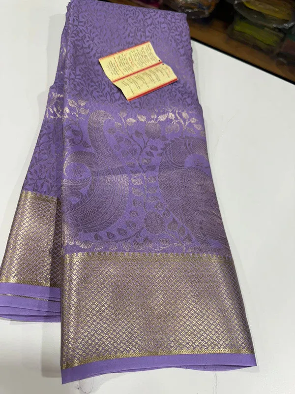 Pure Brocade Mysore with Broad Border Silk Saree
