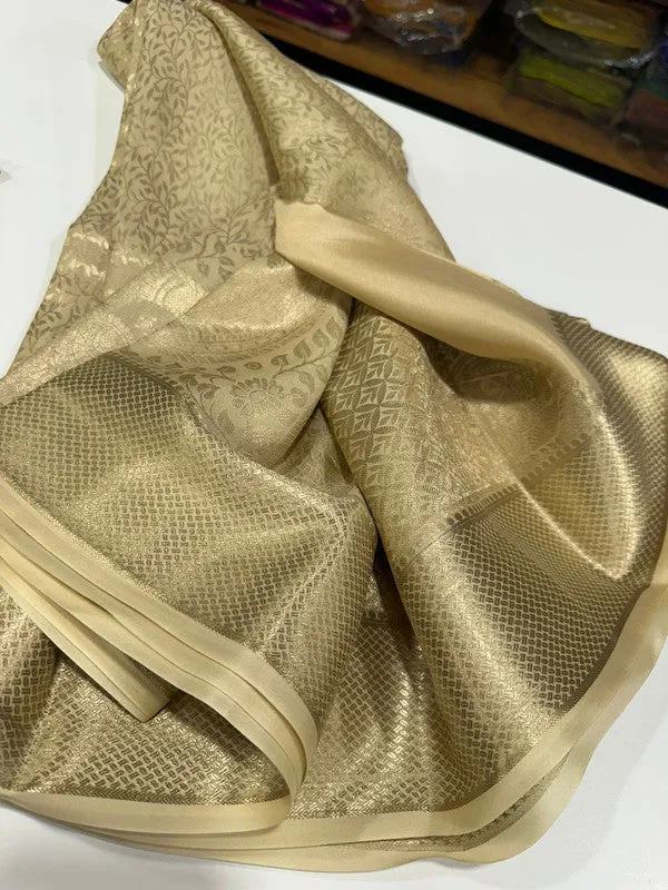 Pure Brocade Mysore with Broad Border Silk Saree