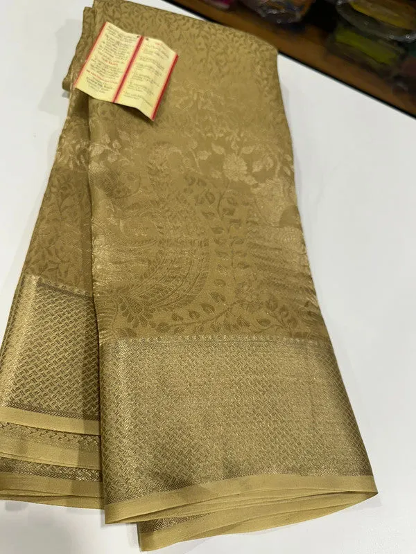Pure Brocade Mysore with Broad Border Silk Saree