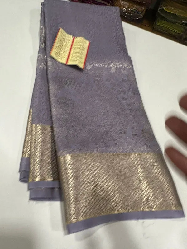 Pure Brocade Mysore with Broad Border Silk Saree
