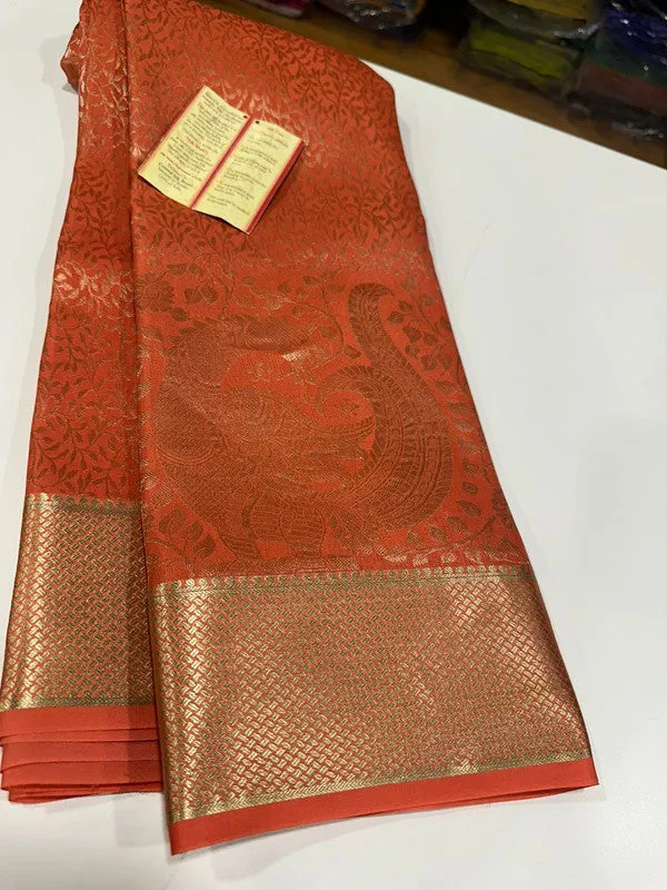 Pure Brocade Mysore with Broad Border Silk Saree