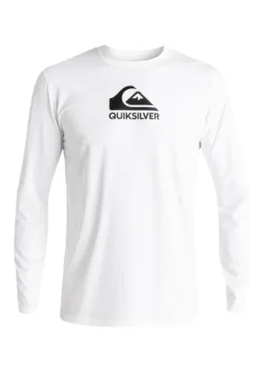 Quiksilver Men's Solid Streak Long Sleeve UPF 50 Rash Guard Surf Tee