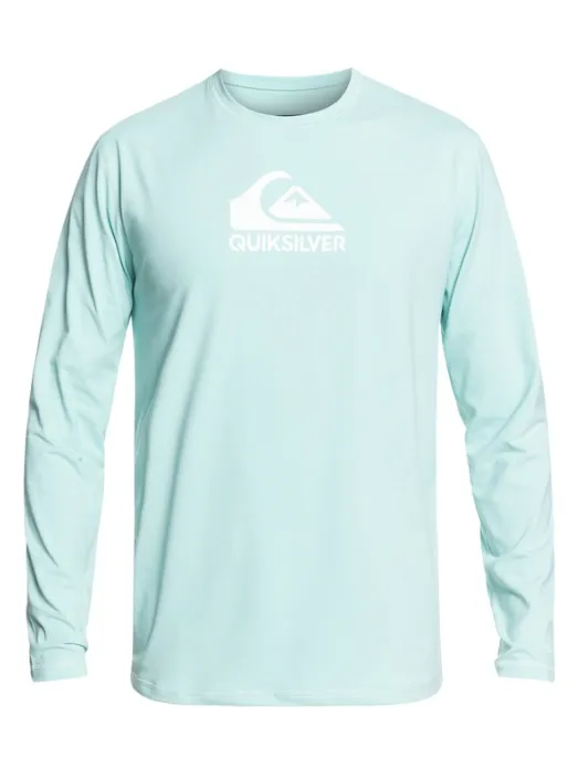 Quiksilver Men's Solid Streak Long Sleeve UPF 50 Rash Guard Surf Tee