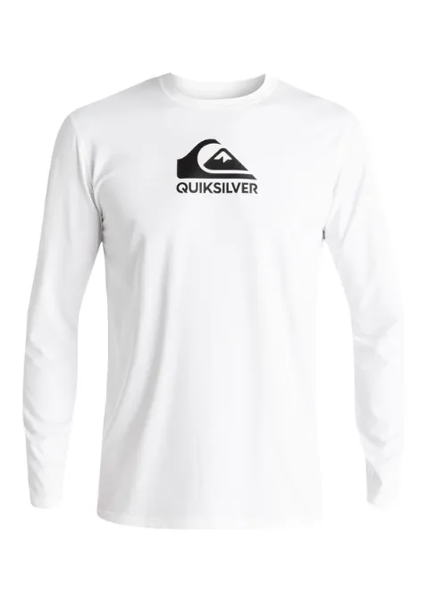 Quiksilver Men's Solid Streak Long Sleeve UPF 50 Rash Guard Surf Tee